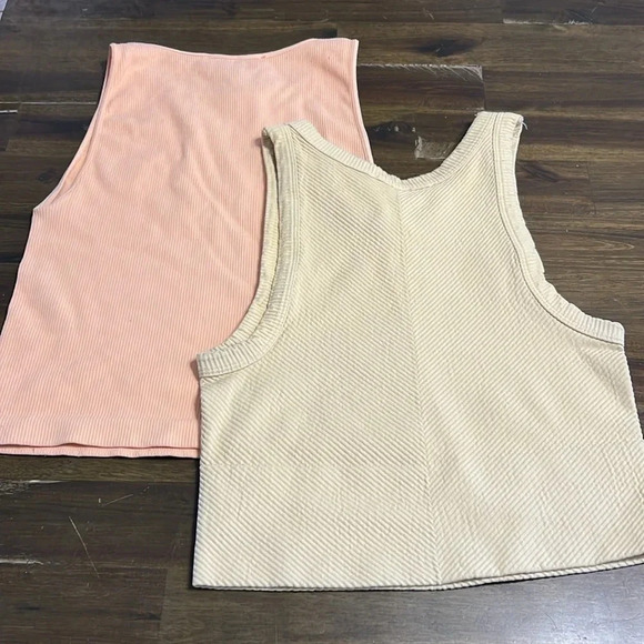 Current San Francisco Seamless Tanks Crop Cropped Bundle Ribbed Textured S/M - Picture 8 of 9